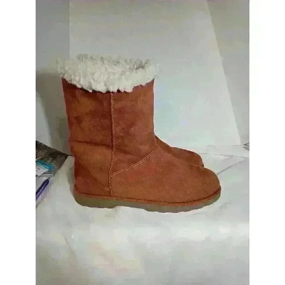 SO® Morell Women's Chestnut 7.5M‎ faux fur lined winter boots